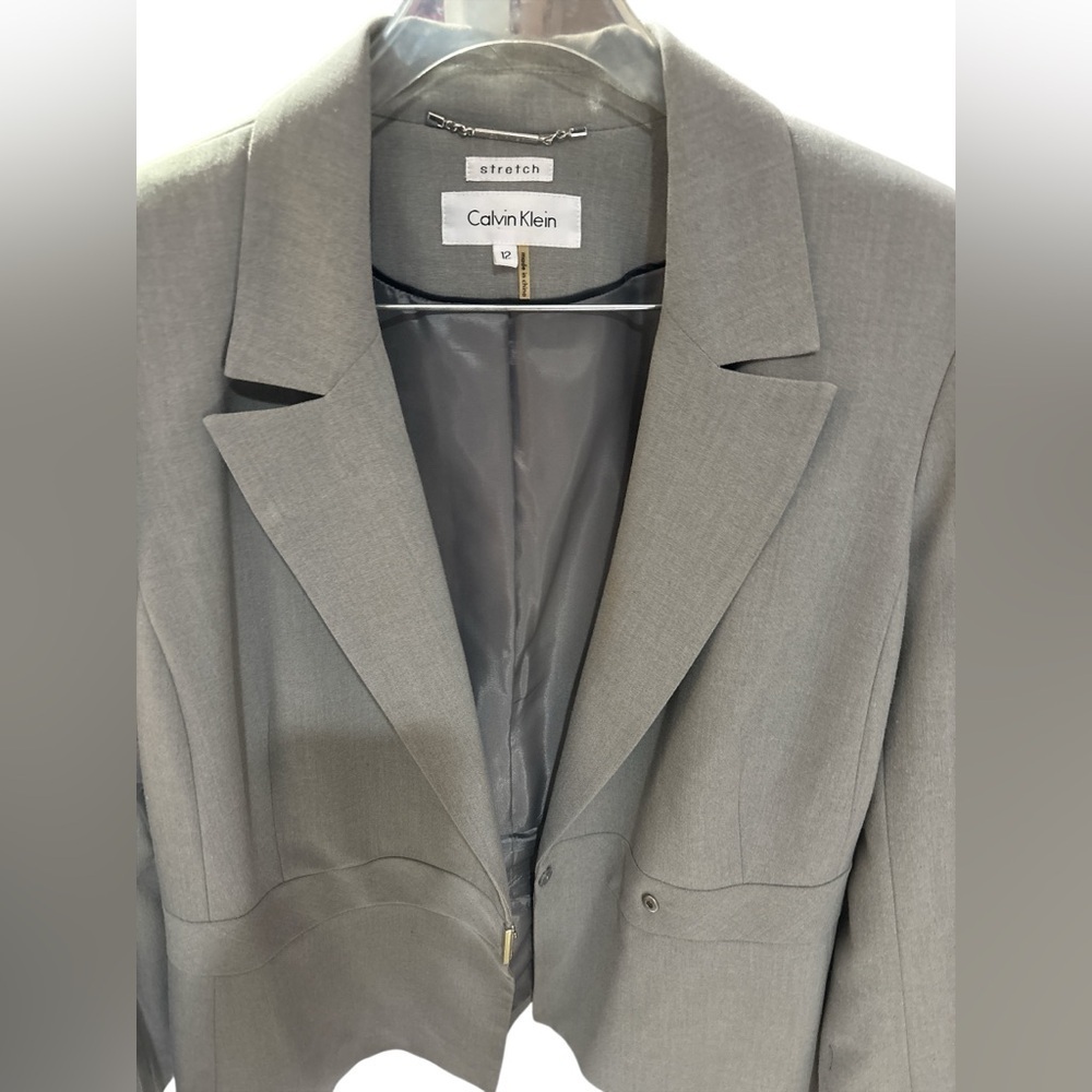 Calvin Klein Gray Blazer Professional Suit Jacket - Picture 4 of 4